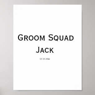 Poster monogramme simple personnalisé ajouter votre nom m