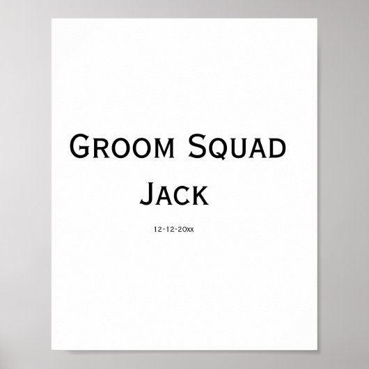 Poster monogramme simple personnalisé ajouter votre nom m (Devant)