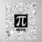 Poster Monogramme sur mesure - Symbole Pi (Devant)