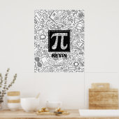 Poster Monogramme sur mesure - Symbole Pi (Cuisine)