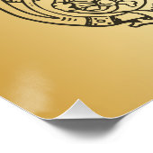 Poster Monogramme victorien Emblem Bouclier d'or (Coin)