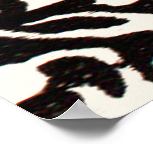 Poster Monogramme vintage R Art Nouveau (Coin)