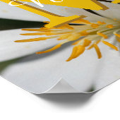 Poster Monogramme Votre Nom Initial Fleur Personnalisé  (Coin)