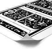 Poster Monogrammes floraux vintages (Coin)