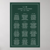 Poster Monographie verte de forêt simple Mariage élégant (Devant)