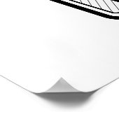 Poster Monolithe géométrique Abstrait noir et blanc (Coin)