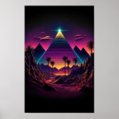 Poster Monolithe lumineux : Pyramide Rétroonde (Devant)