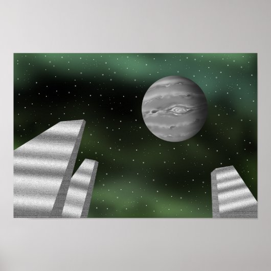 Poster Monolithes et planètes géantes. (Devant)