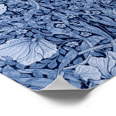 Poster Monotone bleu Pimpernel, William Morris (Coin)