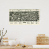 Poster Monroe, NY Carte panoramique - 1923 (Cuisine)