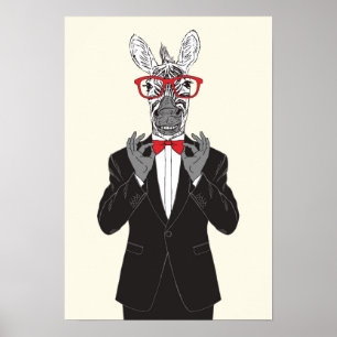Poster Monsieur de zèbre