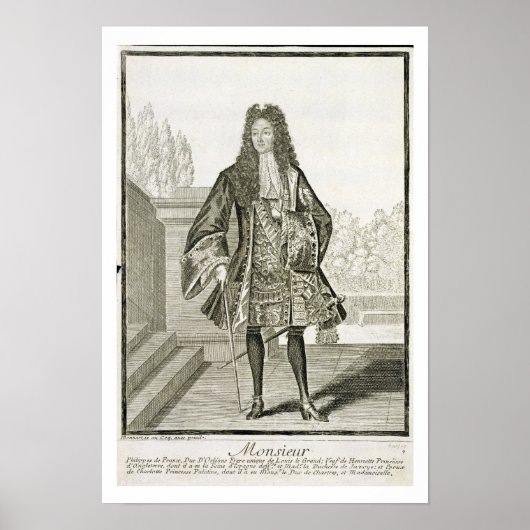 Poster Monsieur Philippe Duc d'Orleans de France (Devant)
