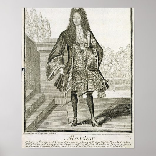 Poster Monsieur Philippe Duc d'Orleans de France (Devant)