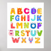 Poster Monster Alphabet ABC (Devant)