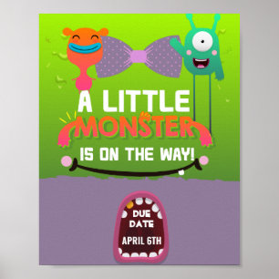 Poster Monster Baby shower - Ils ont créé un Monster