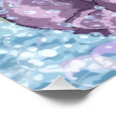 Poster Monster de bulle mignonne Mur Art Enfants B (Coin)