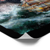 Poster Monster Giant Panda En Attaquant Un Bateau De Guer (Coin)