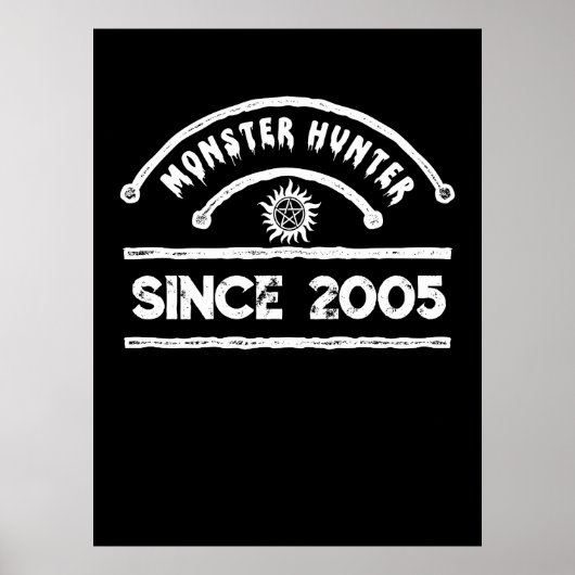 Poster Monster Hunter Sigil Typographie détenue (Devant)