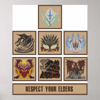 Poster Monster Hunter World Elder Dragons