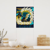 Poster Monster Hunter World Iceborne Zinogre Kanji Icon (Cuisine)