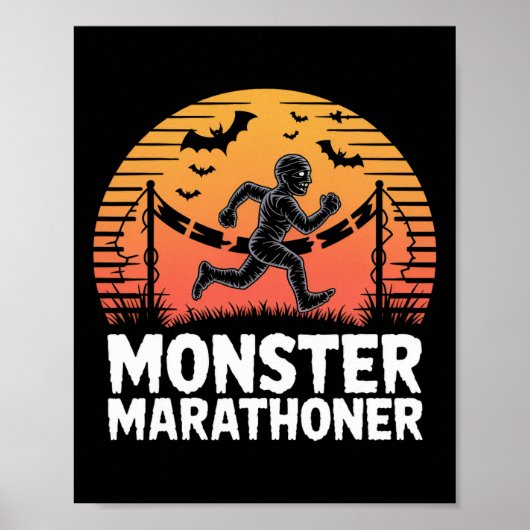 Poster Monster Marathoner Halloween Mummy Runner (Devant)