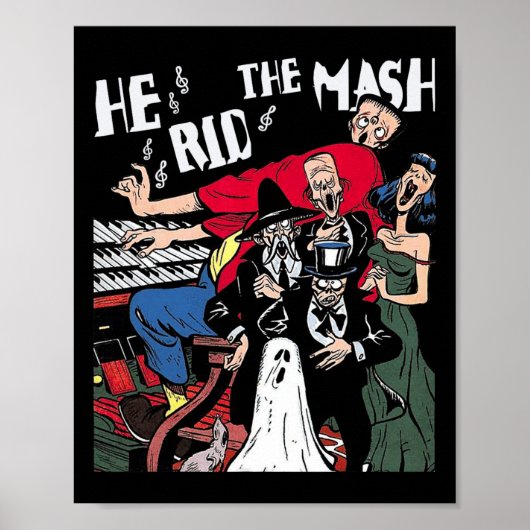 Poster Monster Mash Halloween Ghoul Ghost (Devant)