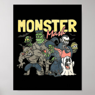 Poster Monster Mash Happy Halloween Saison Éffrayante Tri