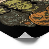 Poster Monster Mash Retro Halloween Funny Monster Éffraya (Coin)