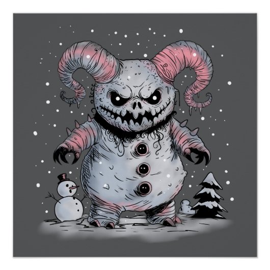 Poster Monster Snowman (Devant)