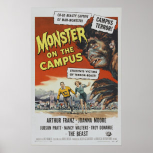 Poster Monster sur le Campus Classic film d'horreur