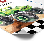Poster Monster Truck Anniversaire de enfant Milestone Pho (Coin)