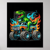 Poster Monster Truck Dinosaur Birthday Party Monster Truc (Devant)