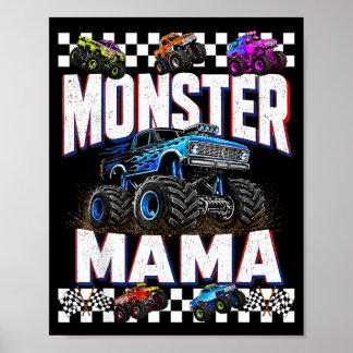 Poster Monster Truck Mama Family Matching Monster Trucks