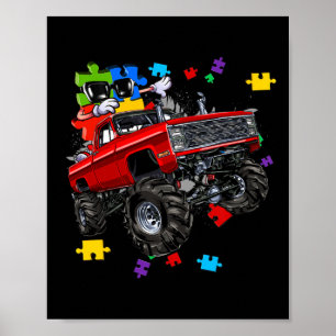 Poster Monster Truck Sensibilisation sur l'autisme Puzzle