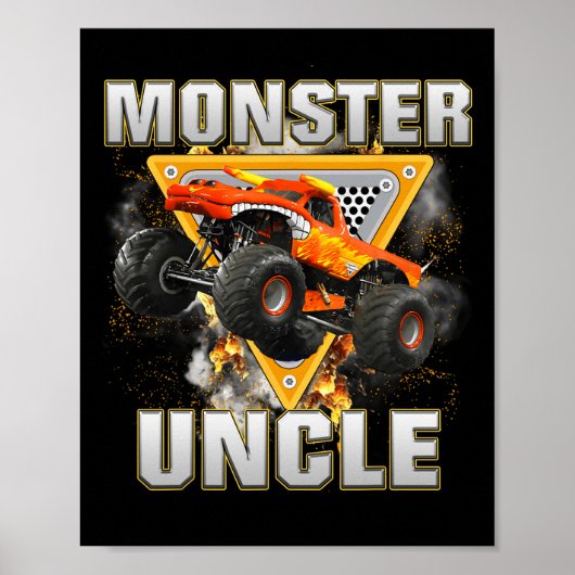 Poster Monster Truck Uncle Monster Truck are My Jam Truck (Devant)