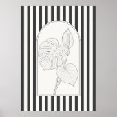 Poster Monstera Elegant Fleur Botanique (Devant)