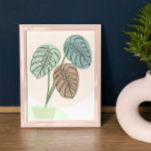 Poster Monstera Plante Bohemian Art Line Art