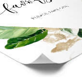 Poster Monstera tropical favorise prière de prendre un (Coin)