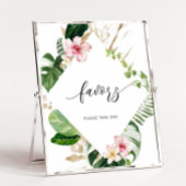 Poster Monstera tropical favorise prière de prendre un