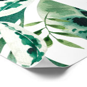 Poster Monstera Tropical Green Foliage Mariage Bienvenue (Coin)
