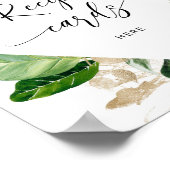 Poster Monstera tropical laissez votre carte de recette i (Coin)