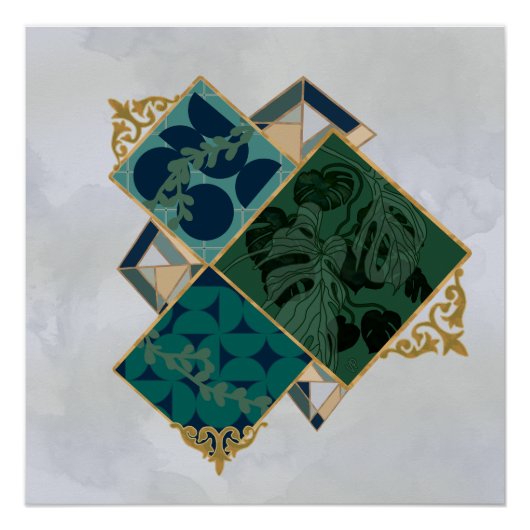 Poster Monstère géométrique (Devant)