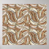 Poster Monstère graphique Feuilles Conception tropicale (Devant)