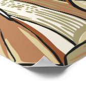 Poster Monstère graphique Feuilles Conception tropicale (Coin)