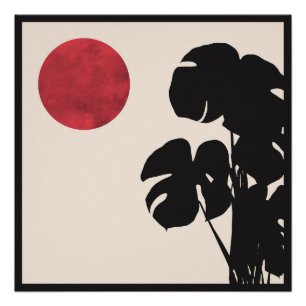 Poster Monstère moderne du milieu du siècle et art minima