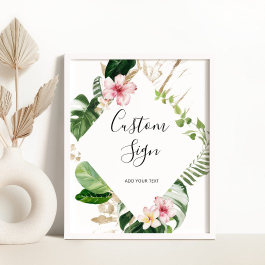 Poster Monstère tropicale florale Custom