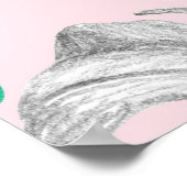 Poster Monstère Tropicale Minimale Duo Tone (Coin)