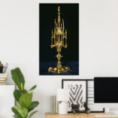 Poster Monstrance Reliquaire avec morceau de croix (Bureau à domicile)