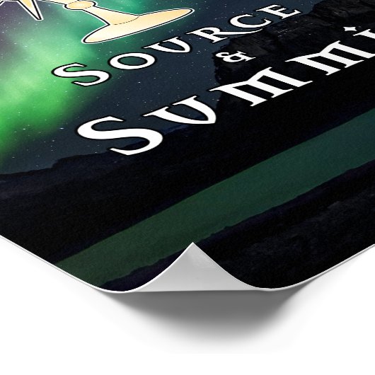 Poster Monstrance Source et Sommet Aurora Borealis (Coin)