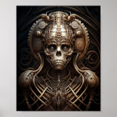 Poster Monstre crâne Squelette Horreur (Devant)